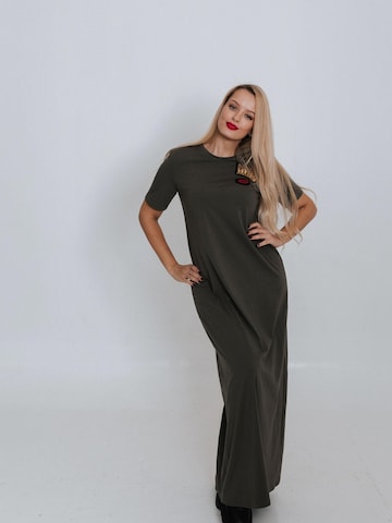 RADADA Kleid 'CROWN AND RED LIPS' in Grün