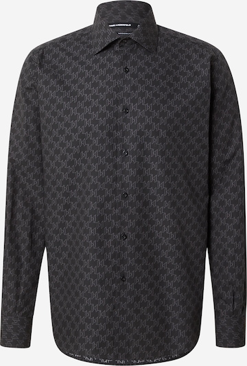 Marškiniai iš Karl Lagerfeld, spalva – šviesiai pilka / juoda, Prekių apžvalga