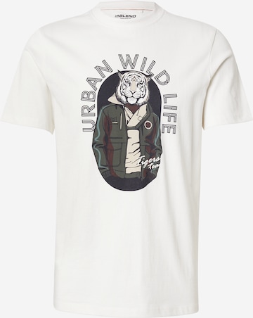 Tricou 'BHKIBE' de la BLEND pe alb: față