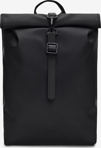 RAINS Rucksack 'Rolltop' in Schwarz: Vorderseite