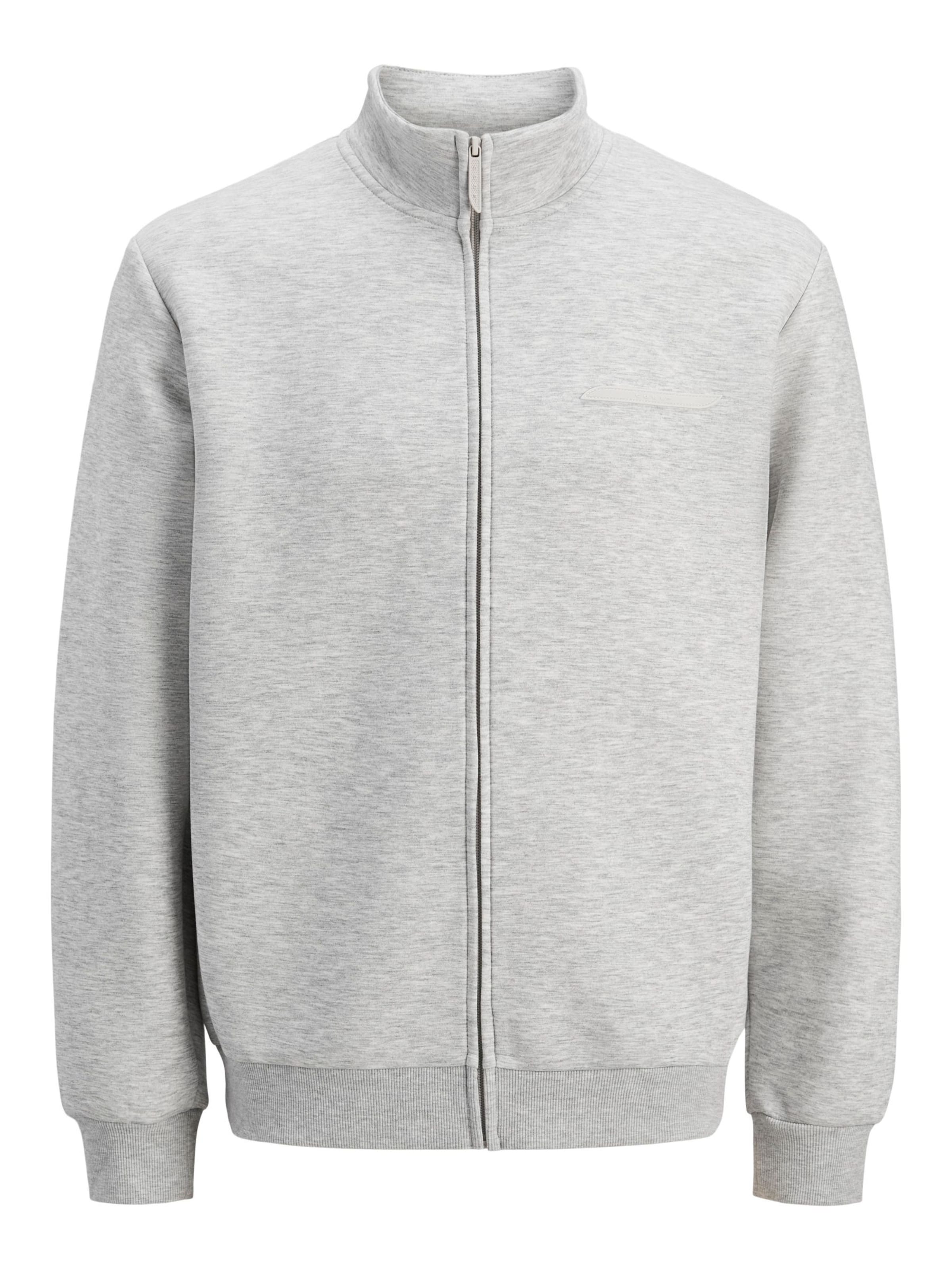 Giacca di felpa 'JCOFusion' di JACK & JONES in grigio: frontale