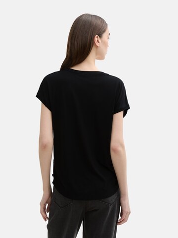 TOM TAILOR DENIM Shirt in Zwart