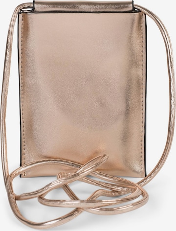 styleBREAKER Umhängetasche 'Handy Umhängetasche Metallic' in Gold: Vorderseite