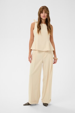 CULTURE Regular Trousers 'Nalina Clara' in Beige