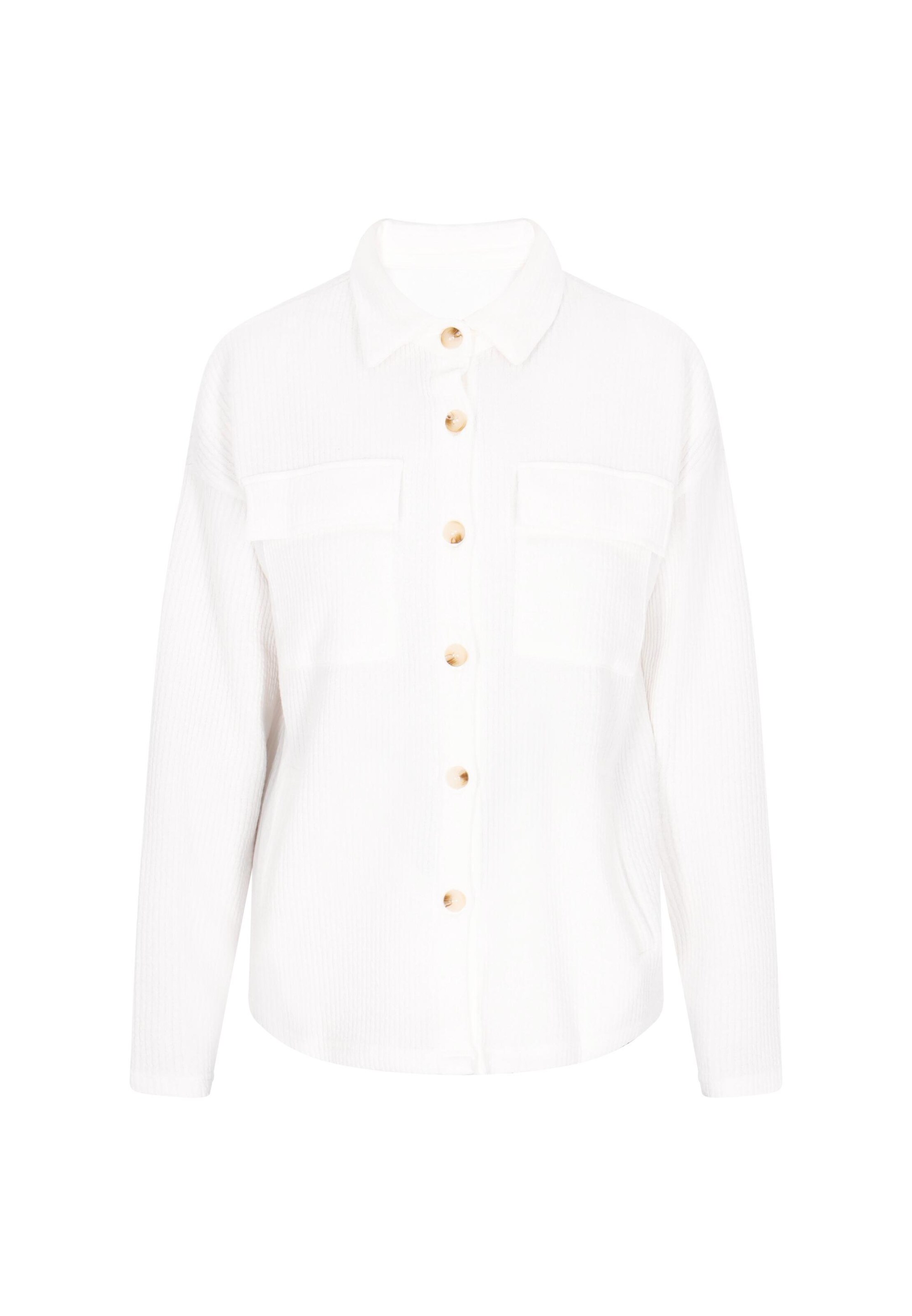 MIMO Gebreid vest in Wit: voorkant