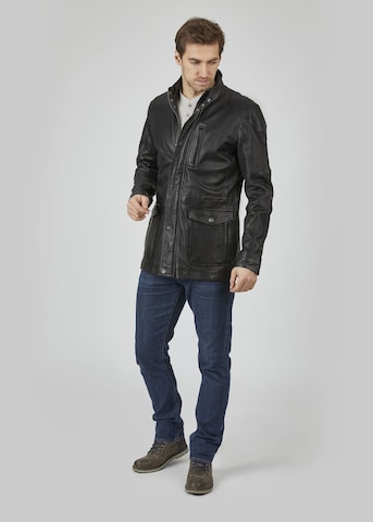 bugatti Lederjacke in Schwarz