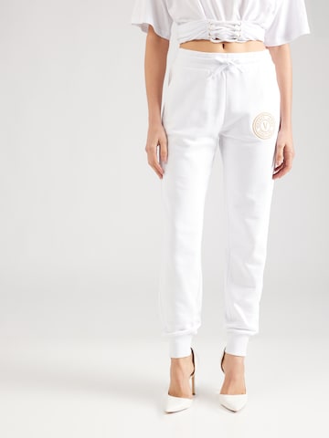 Versace Jeans Couture Alt kitsenev Püksid, värv valge: eest vaates