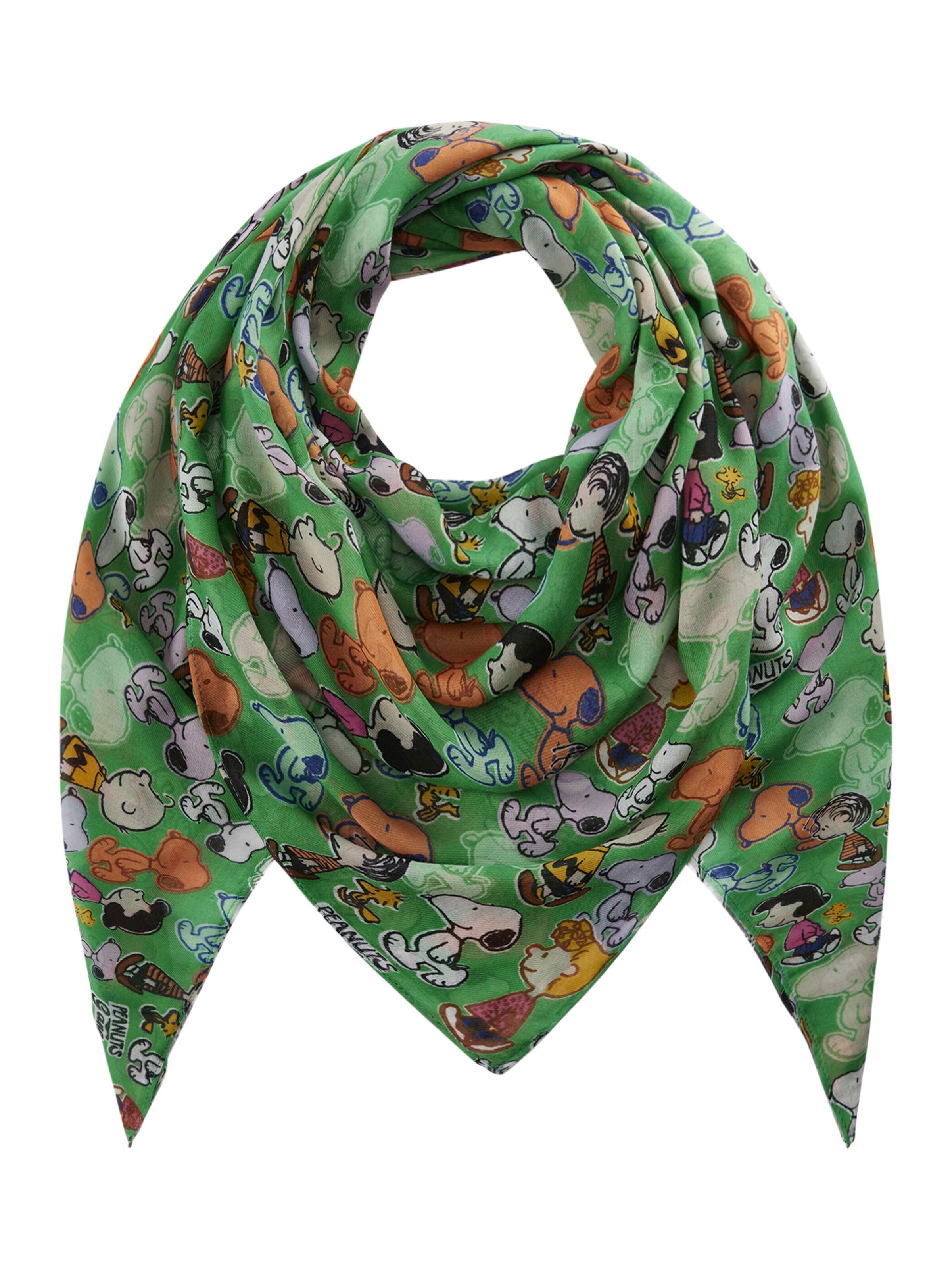 CODELLO Shawl 'PEANUTS' in Green: front