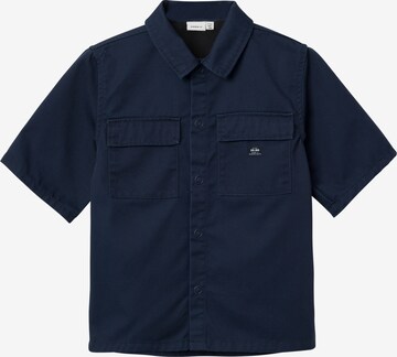 NAME IT - Comfort Fit Camisa 'HUGO' em azul: frente