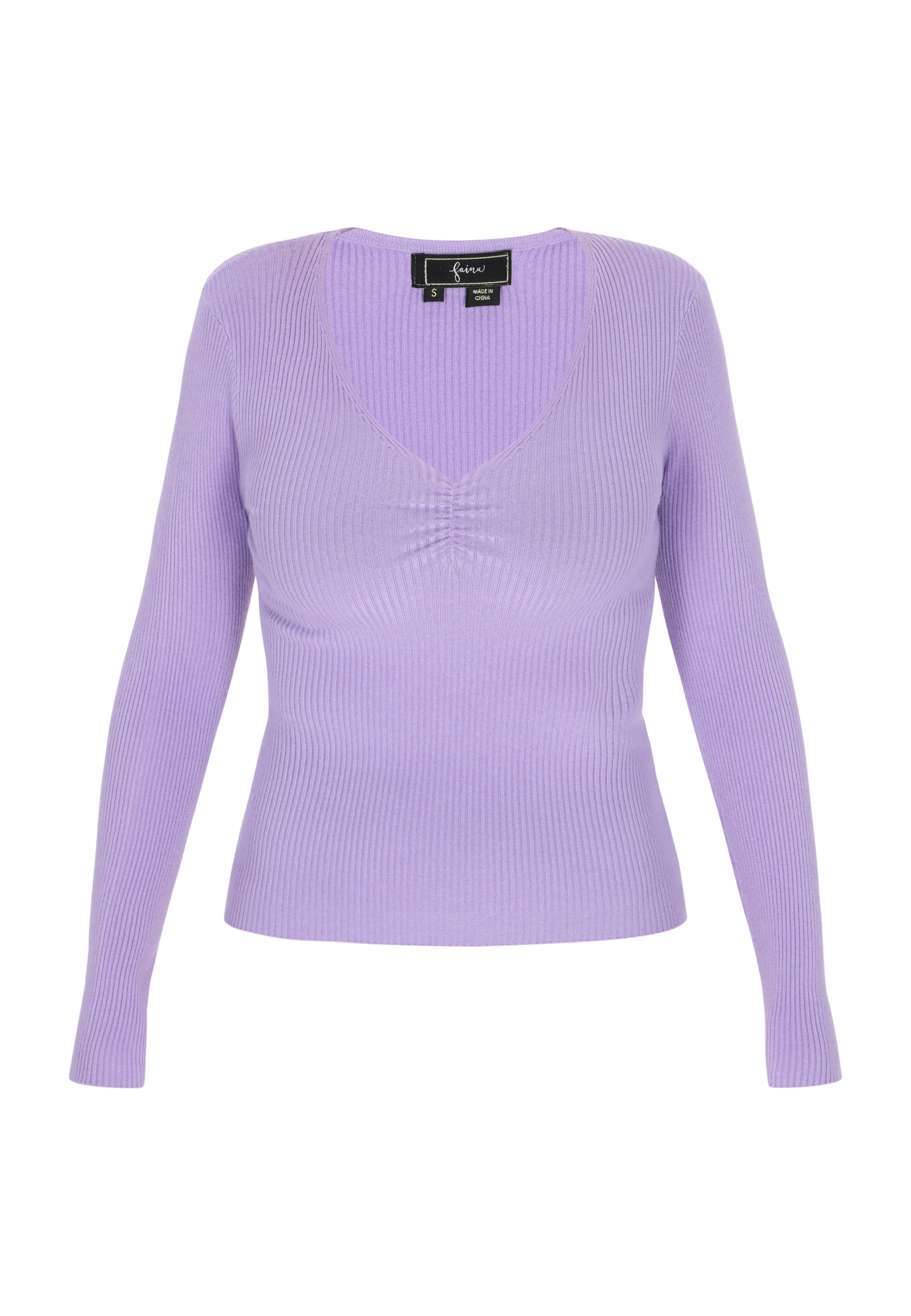faina Свитер 'Comfortable' в Лиловый: спереди