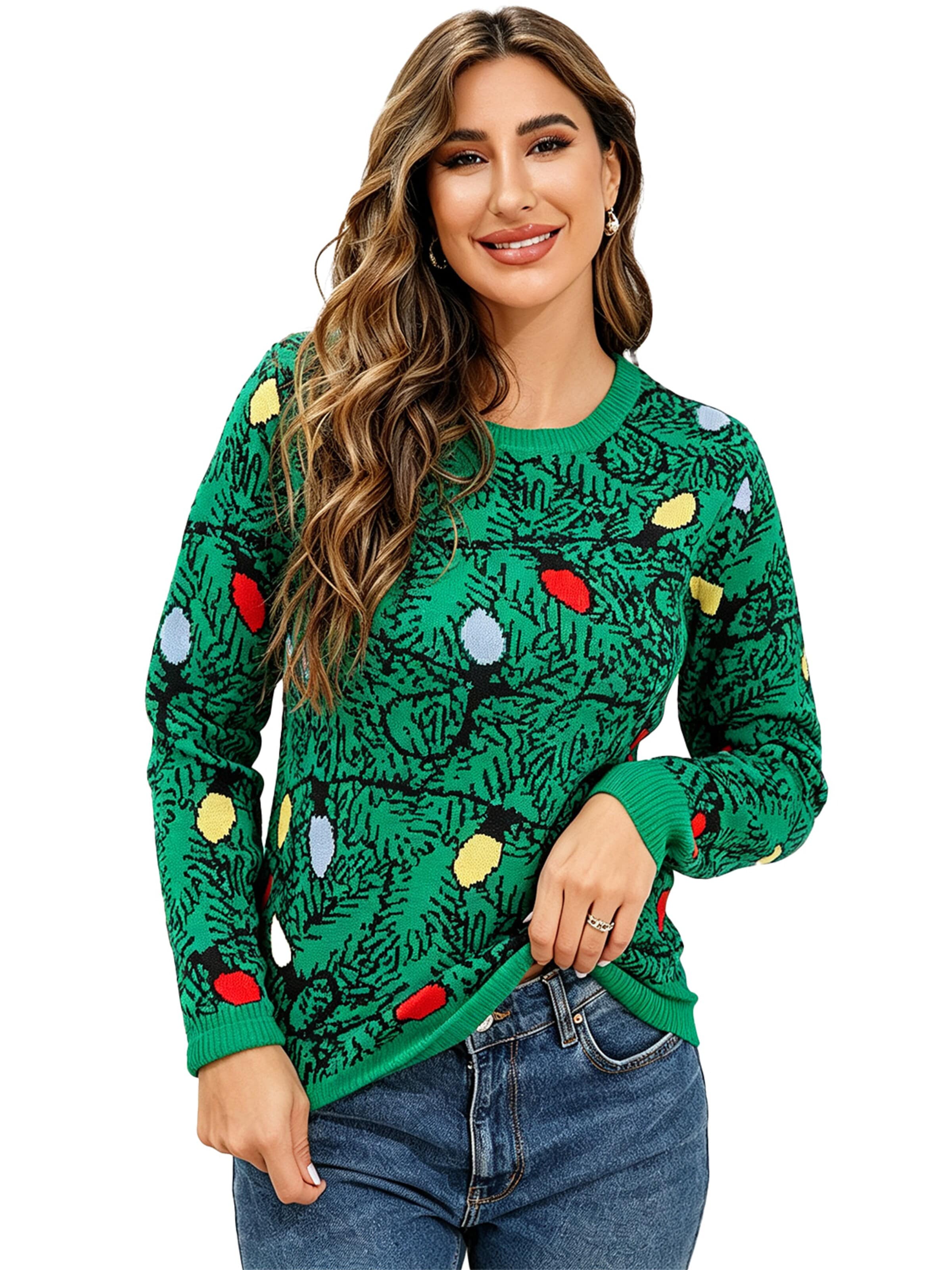 KoJooin Sweater 'Ugly Christmas' in Green: front