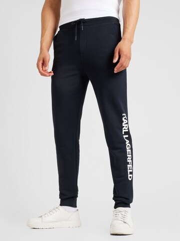 Karl Lagerfeld Tapered Broek in Blauw: voorkant