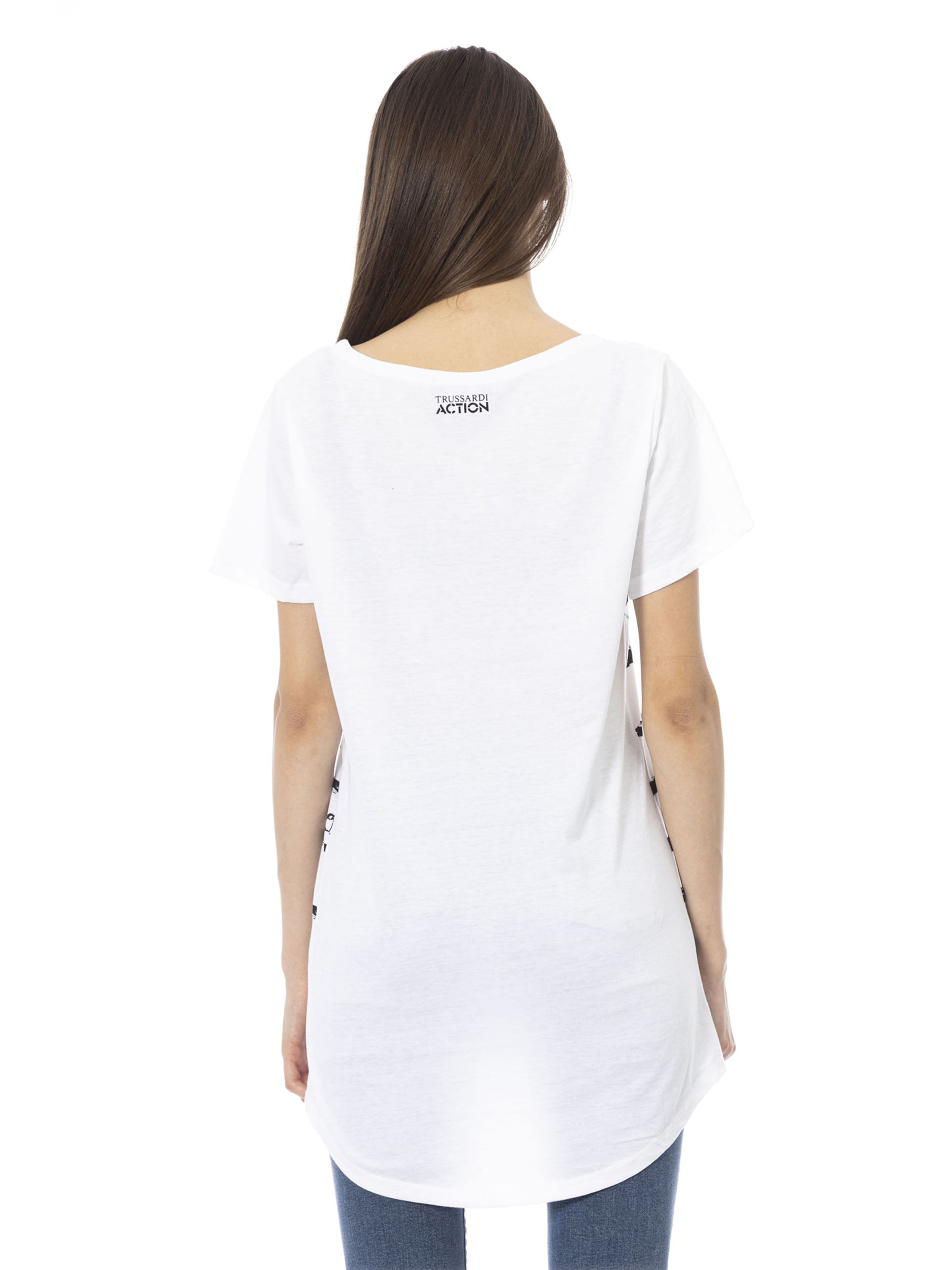 Top 'T-Shirt donna Floralia Trussardi - Misto Cotone Poliestere' di Trussardi in bianco