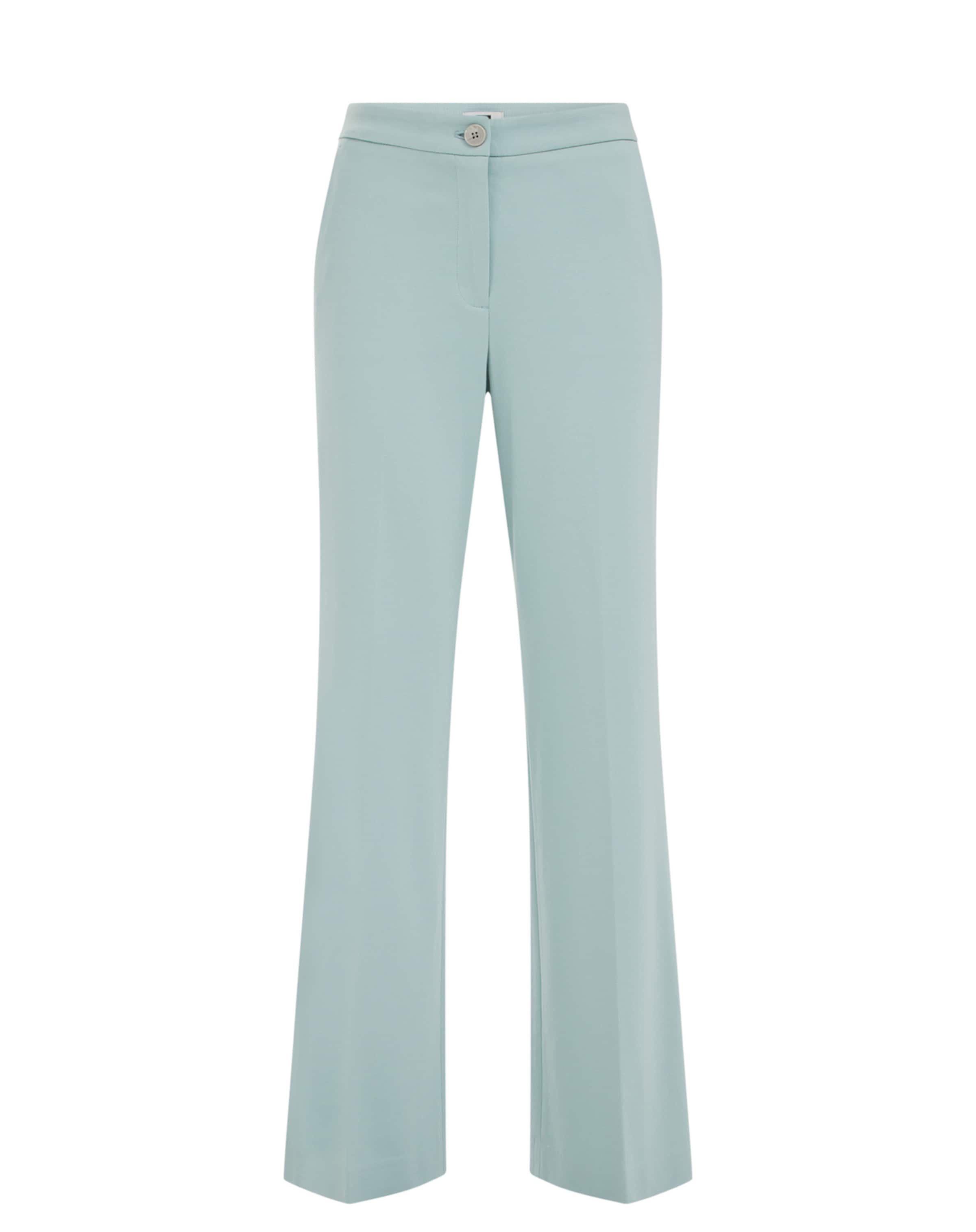 WE Fashionregular Hlače na crtu - zelena boja: prednji dio