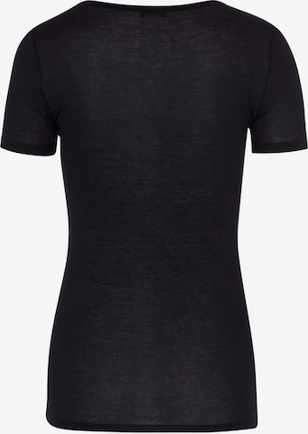 Hanro Onderhemd ' Ultralight Kurzarm ' in Zwart