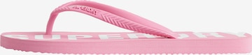 Superdry T-Bar Sandals in Pink: front