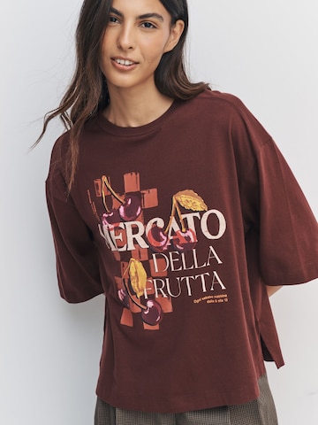 Next - Camisa em castanho: frente