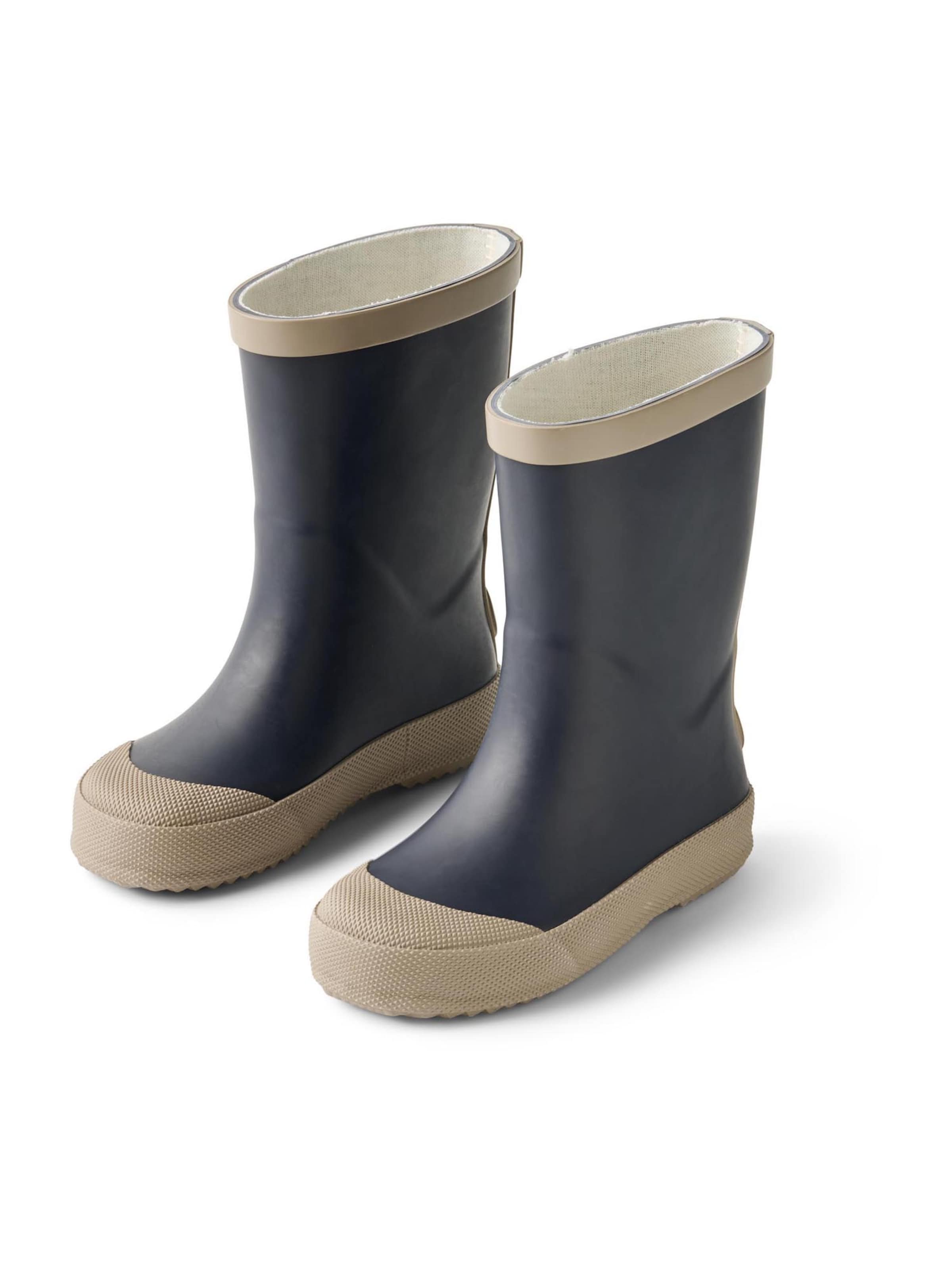 WHEAT Regenlaarzen 'Muddy' in Blauw: voorkant