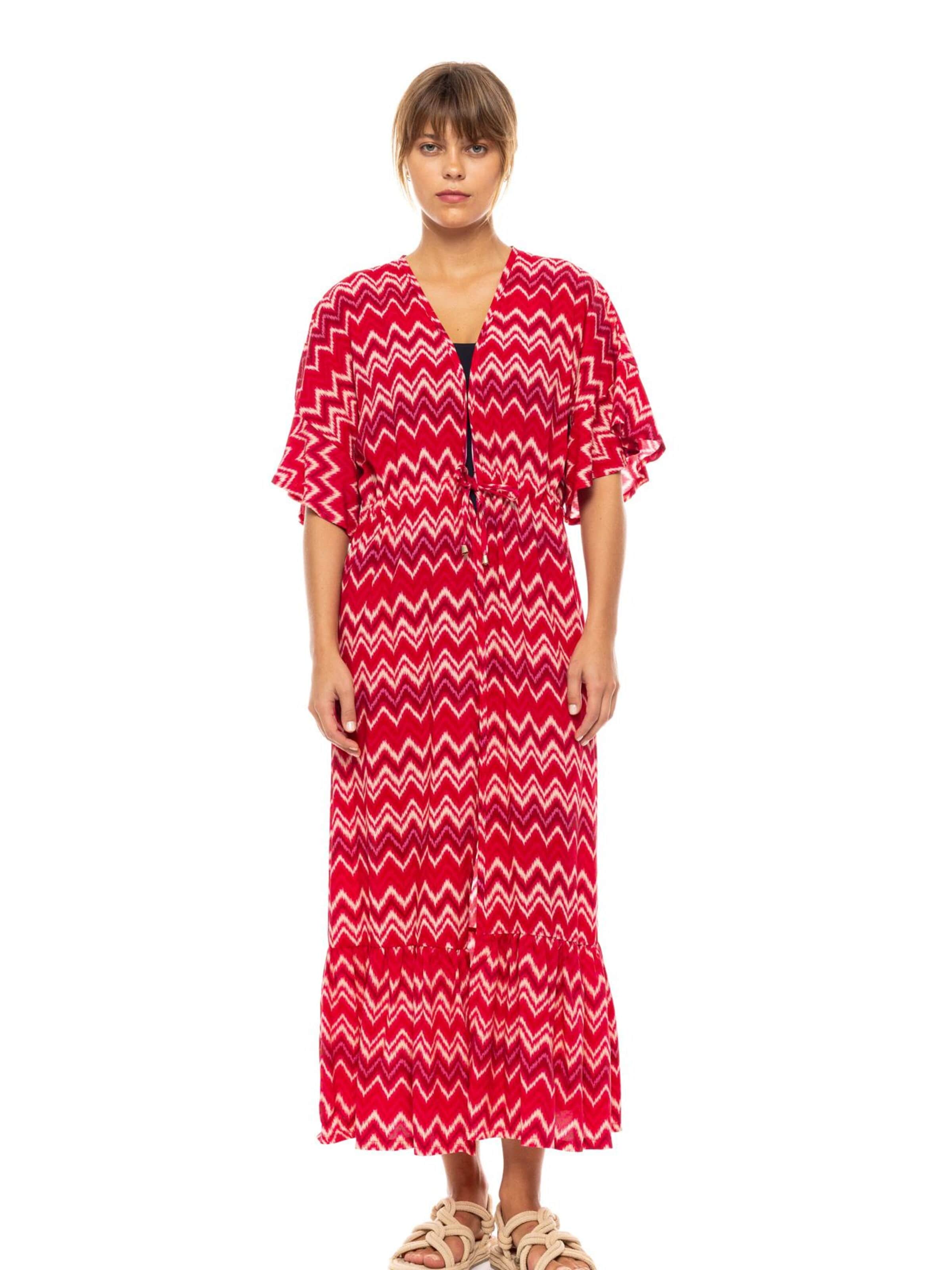 Pink Label Strandkleid 'BEACHWEAR RASBERRY RAINBOW'‌‌‌‌‌ in Rot: Vorderseite
