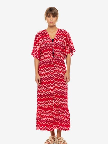 Pink LabelHaljina za plažu 'BEACHWEAR RASBERRY RAINBOW' - crvena boja: prednji dio