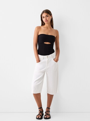 Bershka Koszula body w kolorze czarny