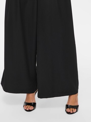 VILA - Pierna ancha Pantalón plisado 'VILee' en negro