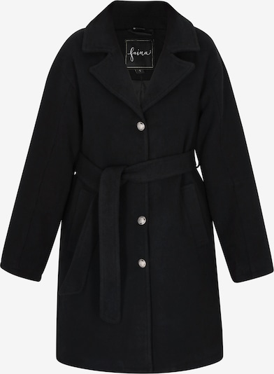 Demisezoninis paltas iš faina, spalva – juoda, Prekių apžvalga