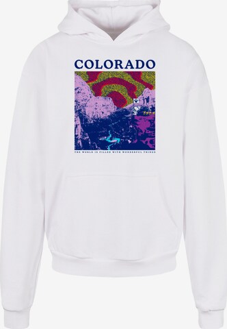 Merchcode Sweatshirt ' Peanuts - Colorado' in Wit: voorkant