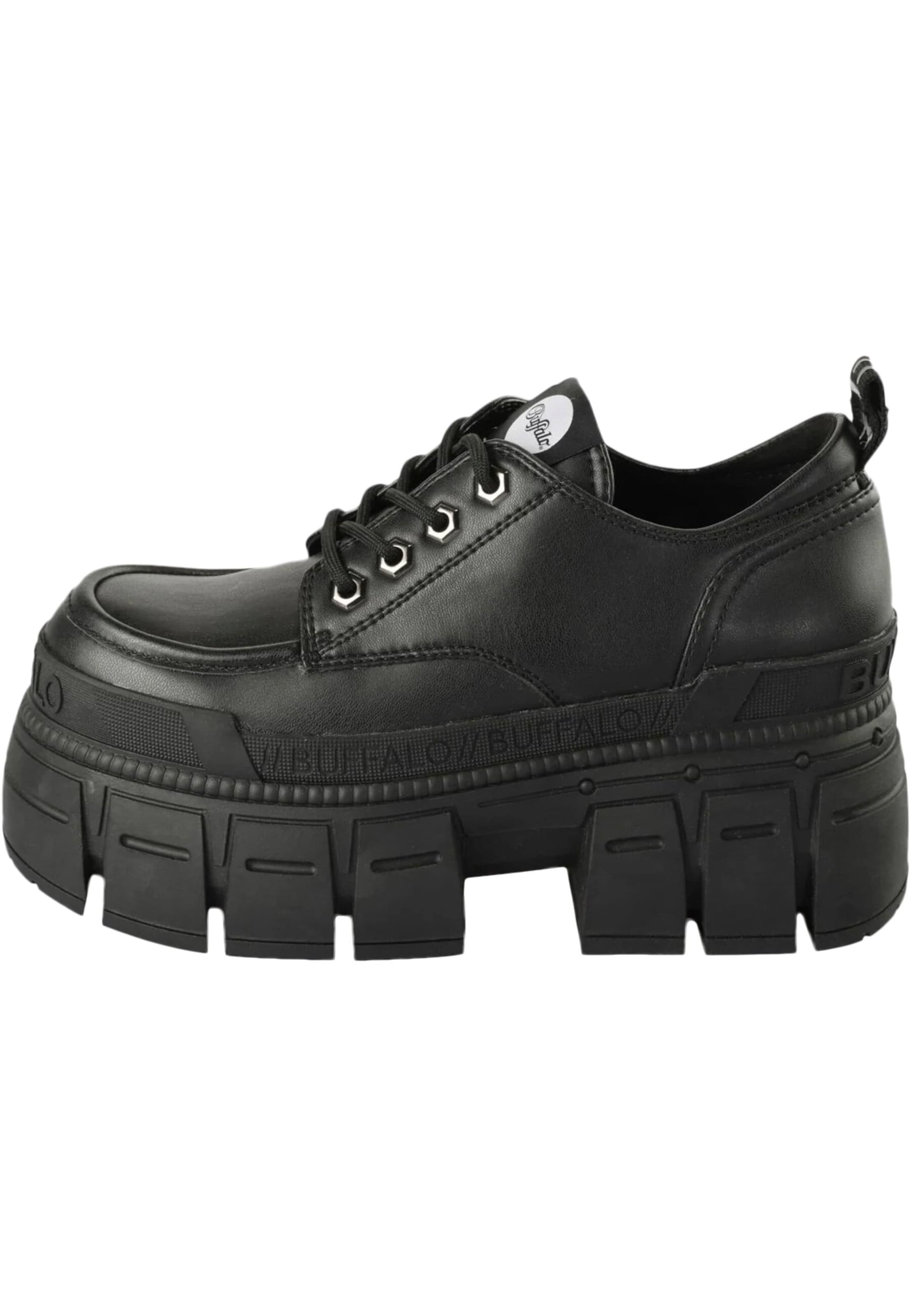 juoda BUFFALO Batai su raišteliais 'Gospher': priekis