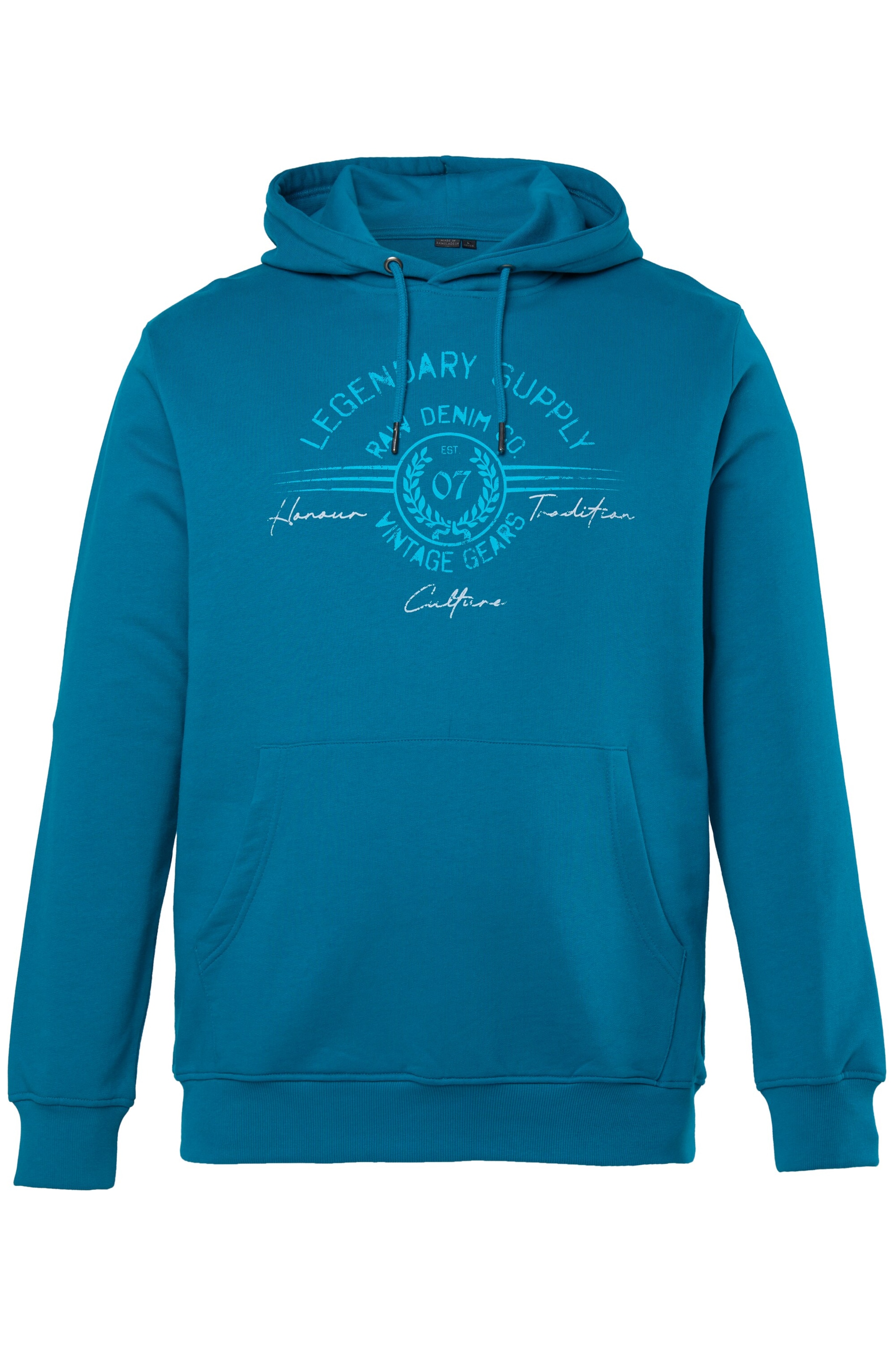 Men Plus Sweatshirt in Blau: Vorderseite