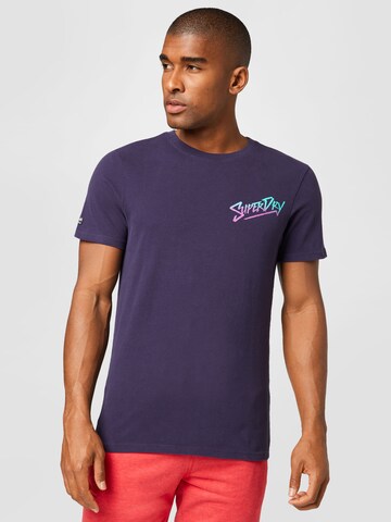 Superdry T-Shirt 'Cali' in Blau: predná strana