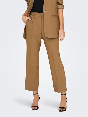 ONLY Regular Pleated Pants 'Milian' in Brown: front