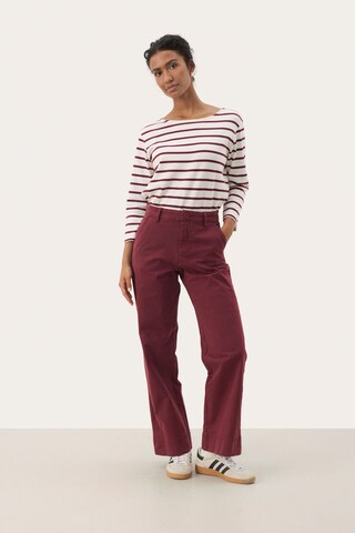 Wide Leg Pantalon 'Belme' Part Two en rouge