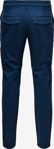 Only & Sons Regular Chinohose in Blau