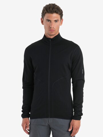 ICEBREAKER Sweat jacket in Black: front