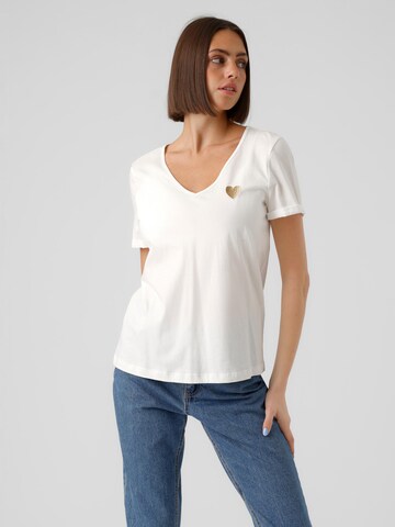 VERO MODA Тениска 'PRYLA' в бяло: отпред