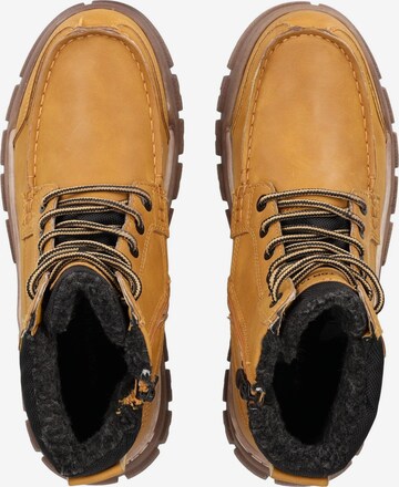 TOM TAILOR Lace-Up Boots in Brown