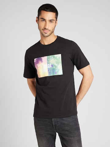 JACK & JONES T-shirt 'NAVIN' i svart: framsida