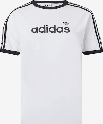 ADIDAS ORIGINALS Тениска 'LINEAR' в бяло: отпред