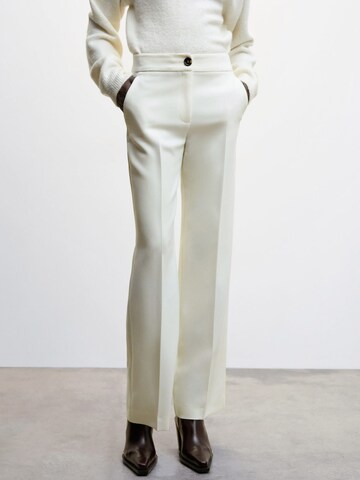 MANGO Wide Leg Hose 'Simon' in Beige: Vorderseite