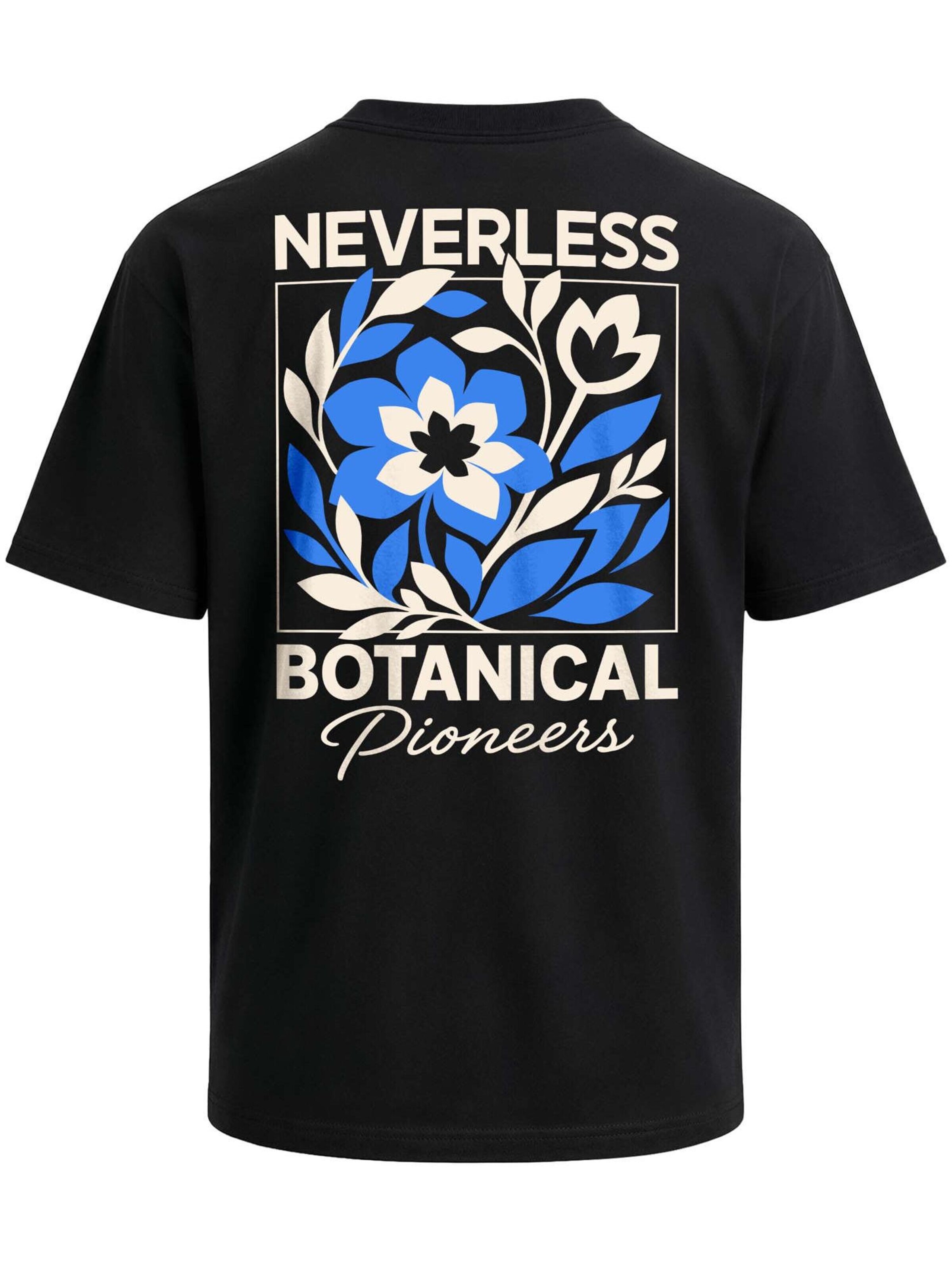 Neverless Shirt 'Botanical Pioneers' in Black