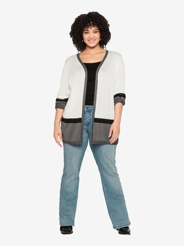 SHEEGO Knit Cardigan in White