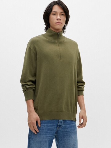 Pull&Bear Sweatshirt in Grün: predná strana