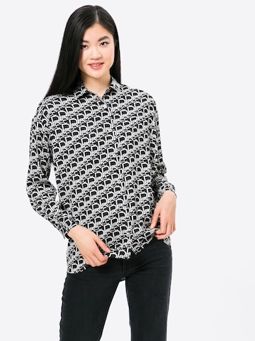 RECC Blouse 'LIZZO' in Zwart: voorkant