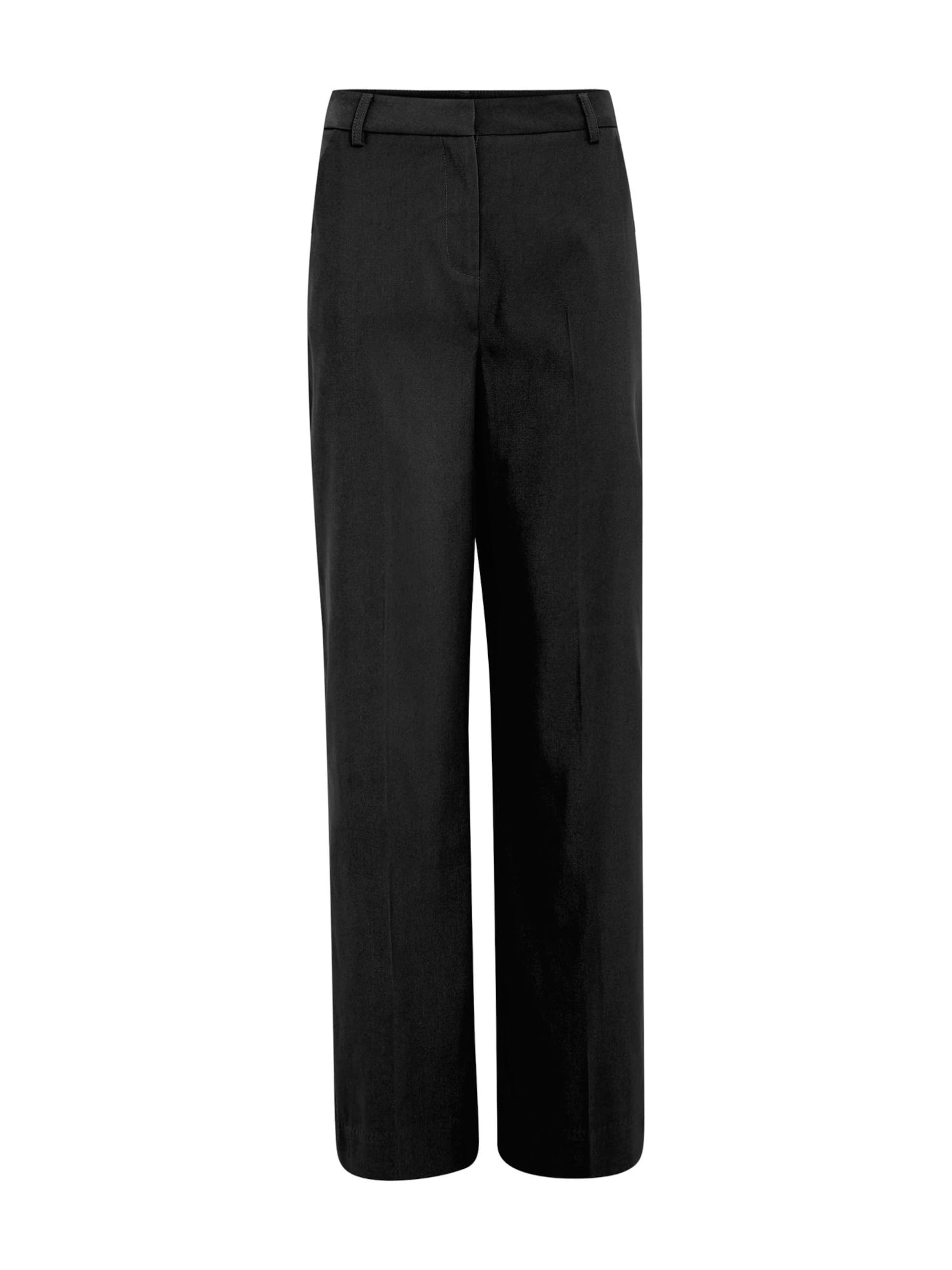 Wide Leg Pantalon à plis 'Livina' minus en noir : devant