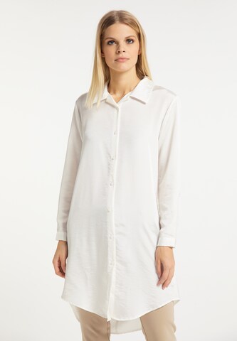 Robe-chemise RISA en blanc : devant