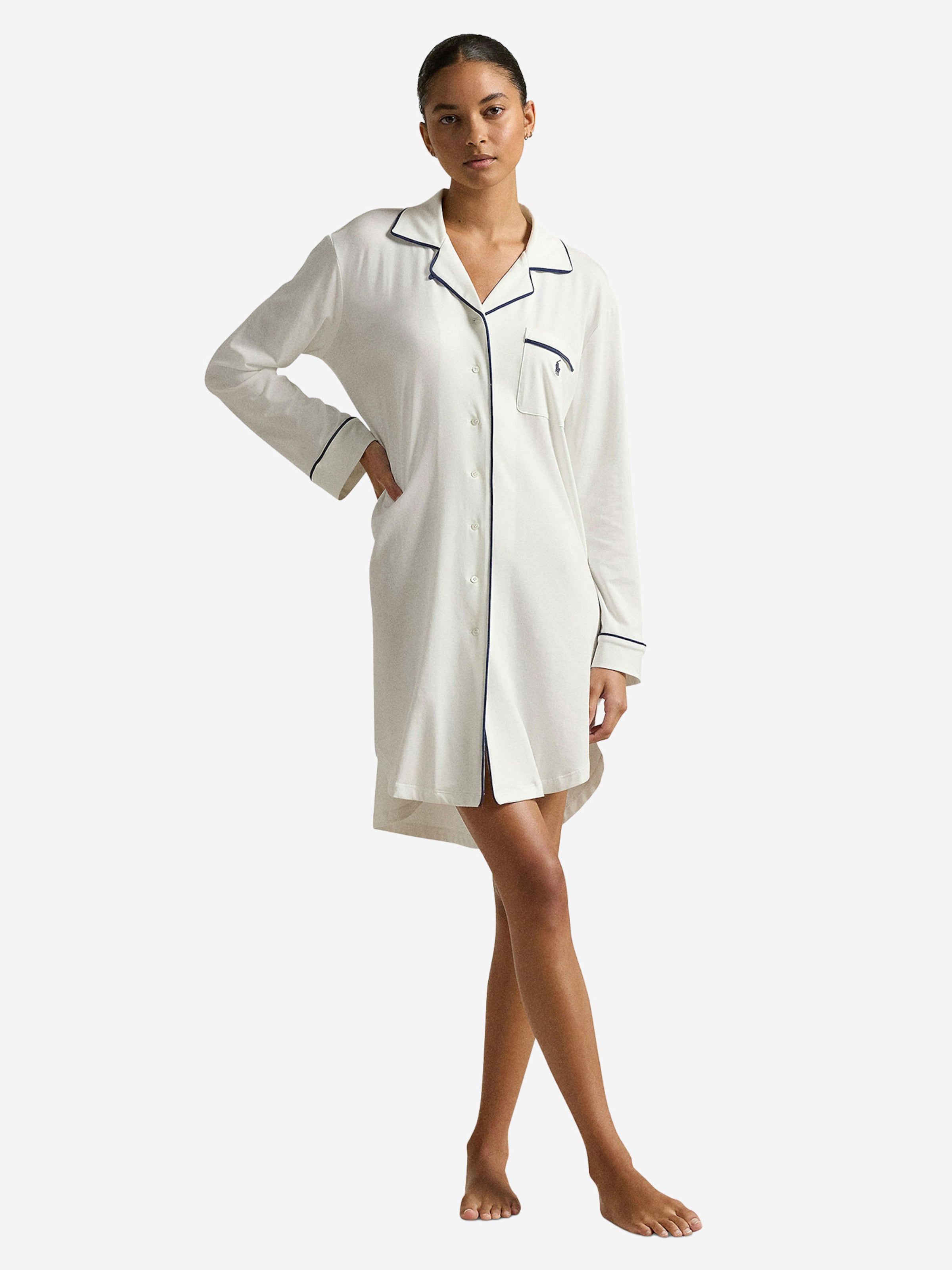 Chemise de nuit ' Polo Essentials ' Polo Ralph Lauren en blanc : devant