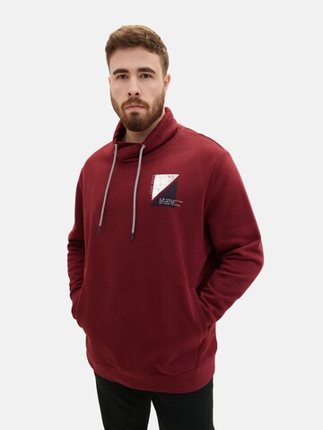 Sweat-shirt TOM TAILOR Men + en rouge : devant