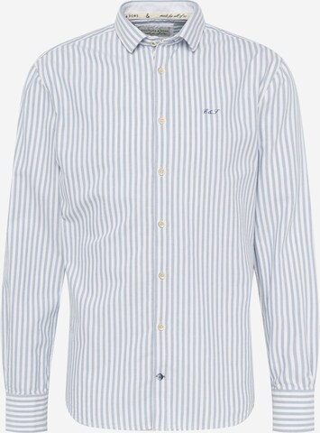 COLOURS & SONS Button Up Shirt in Blue: front