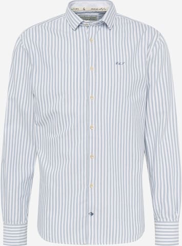 COLOURS & SONS Button Up Shirt in Blue: front